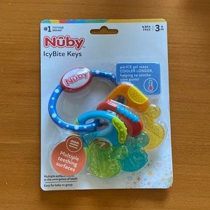 New Nuby IcyBite Keys Infant Teething Toy